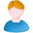 user male white blue ginger Icon